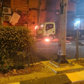 פיצוץ משאית בתל אביב קרדיט כבאות והצלה